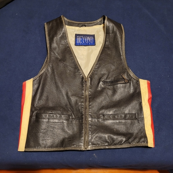 Leather Biker Vest by Beyond Leather - Picture 12 of 14